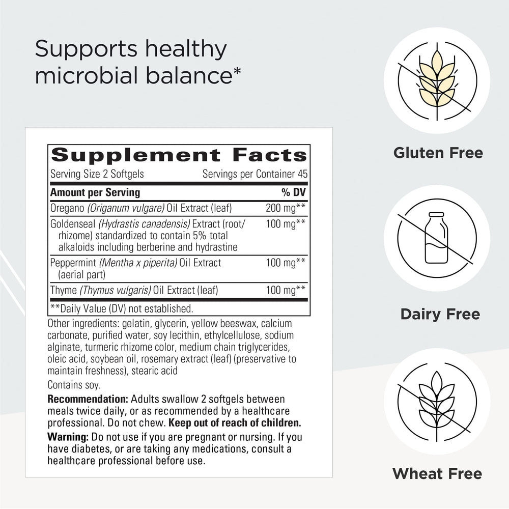 Capsules close-up showing gluten-free and dairy-free formulation