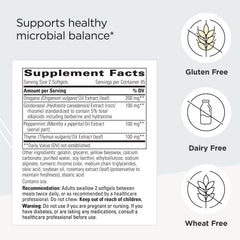 Capsules close-up showing gluten-free and dairy-free formulation