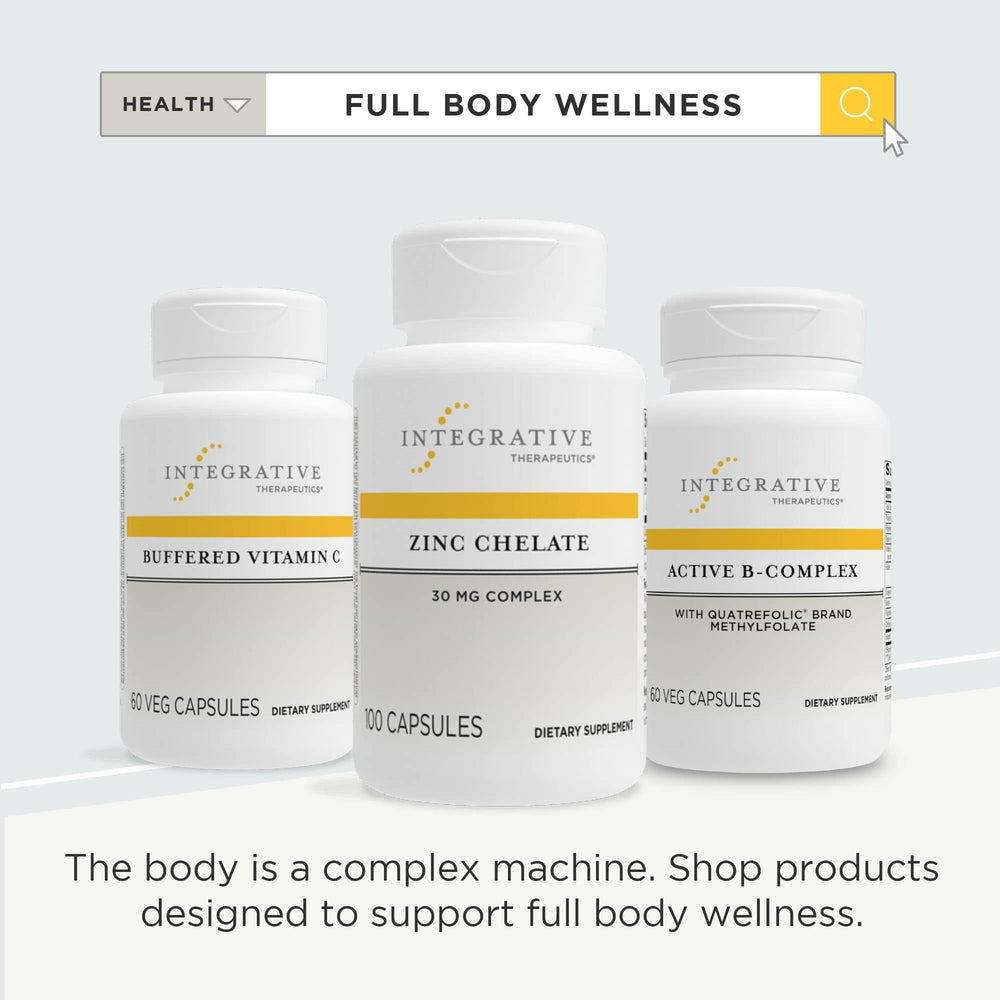 Uso diario de Zinc Chelate de Integrative Therapeutics para hábitos saludables.
