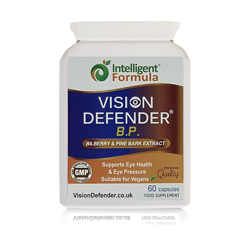 Vision Defender BP bottle from Intelligent Formula offers easy daily eye health support.