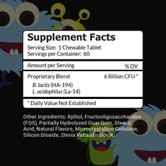 Intelligent Labs kids chewable probiotic tablet with pleasant taste for daily use
