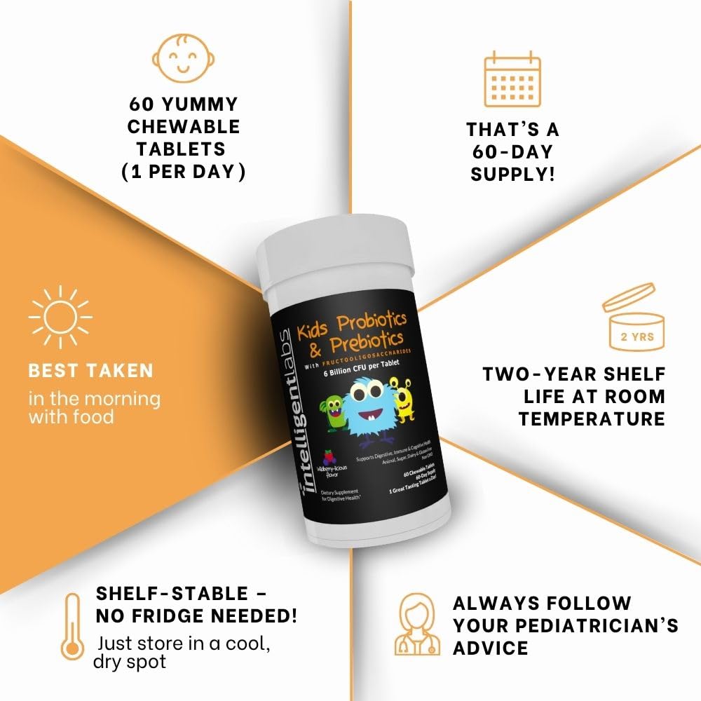Intelligent Labs synbiotic blend with prebiotics for enhanced gut activity in children