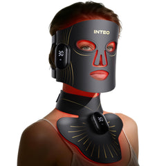 INTEO red light mask for face and neck with 680 beads delivering full skin coverage.