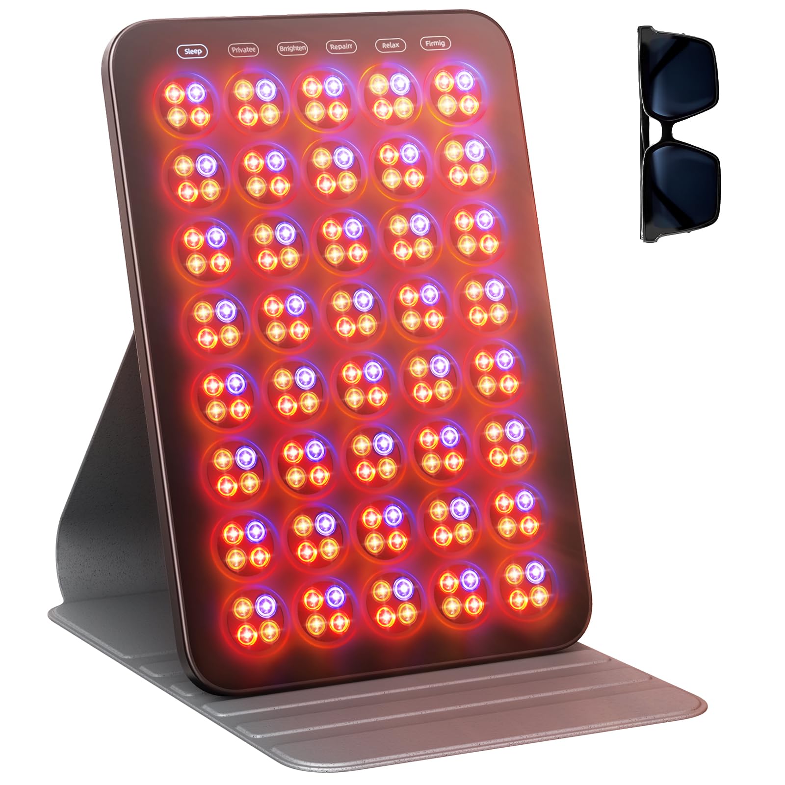 INTEO red light therapy face panel with six modes for skin vitality
