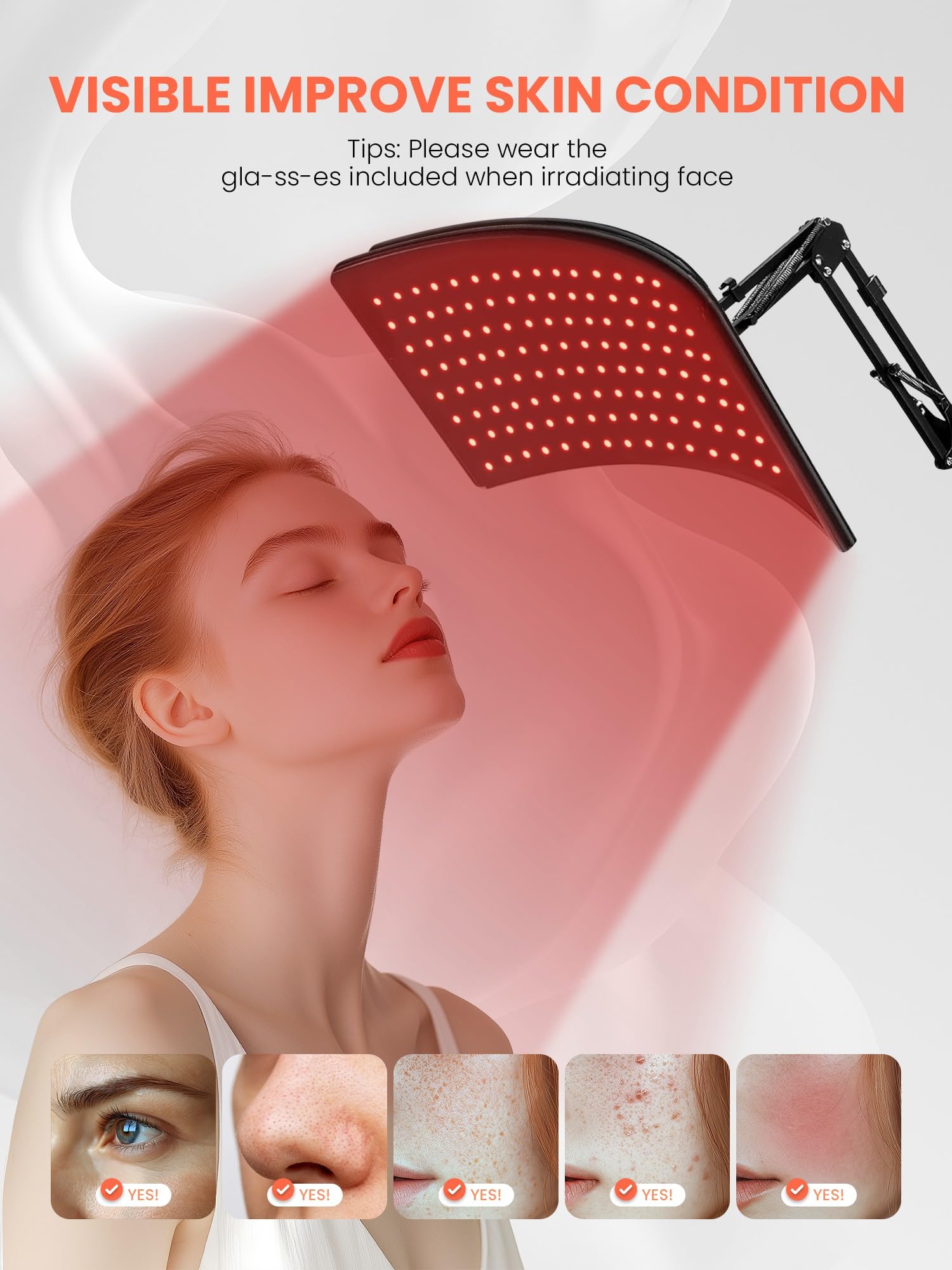 INTEO Red Light Therapy Pad with Stand enables easy mounting for full-body sessions.