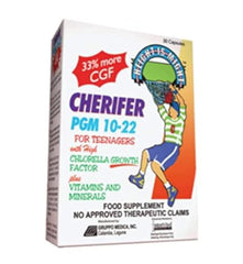 Intermed Cherifer PGM 10-22 bottle pack for teen growth support.