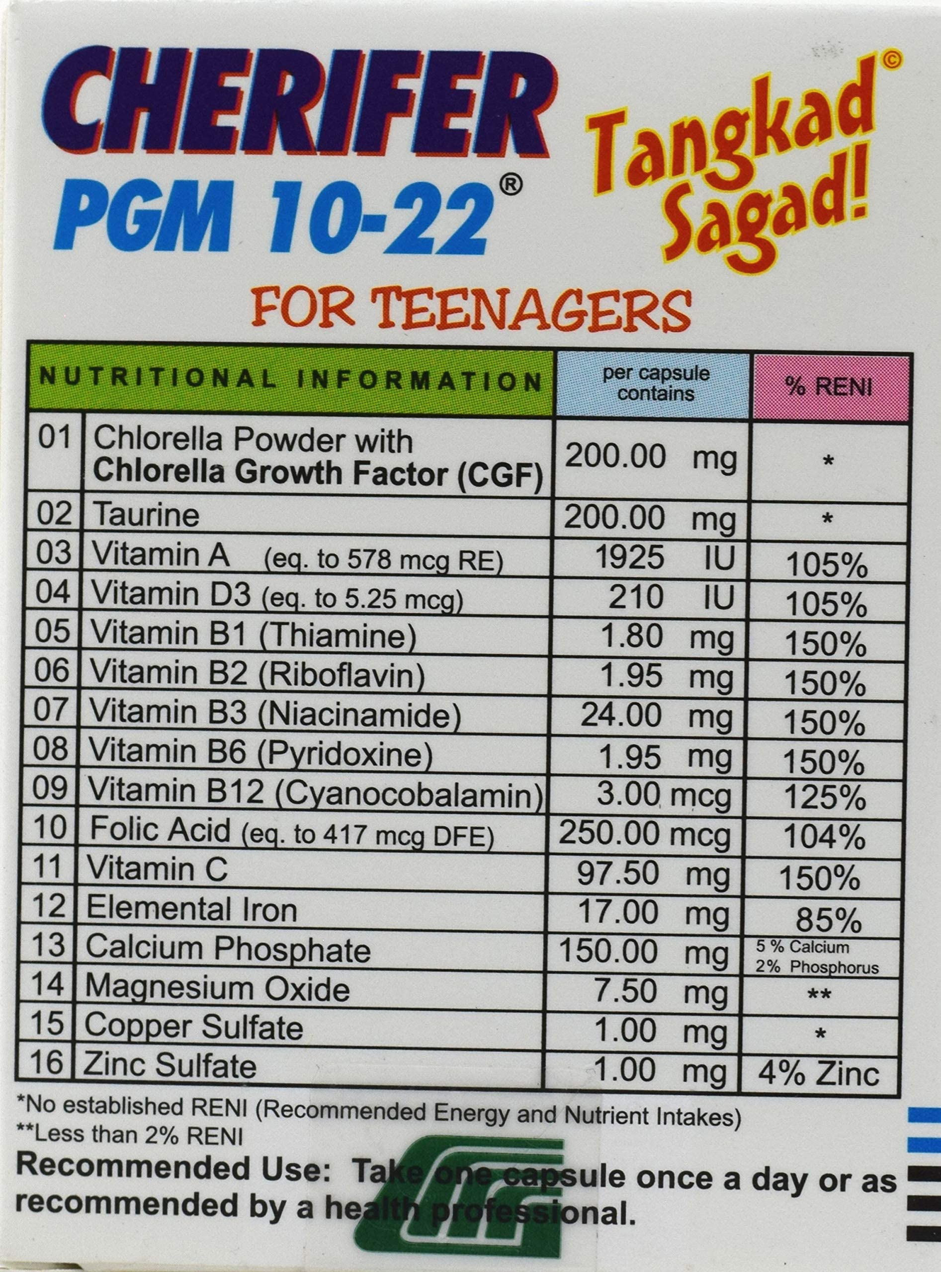 Intermed Cherifer PGM 10-22 capsule closeup highlighting taurine and lysine.
