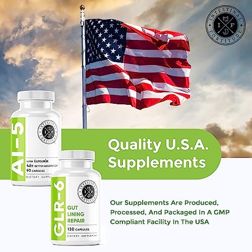 Intestinal Fortitude packaging indicating Non-GMO and dairy-free features.