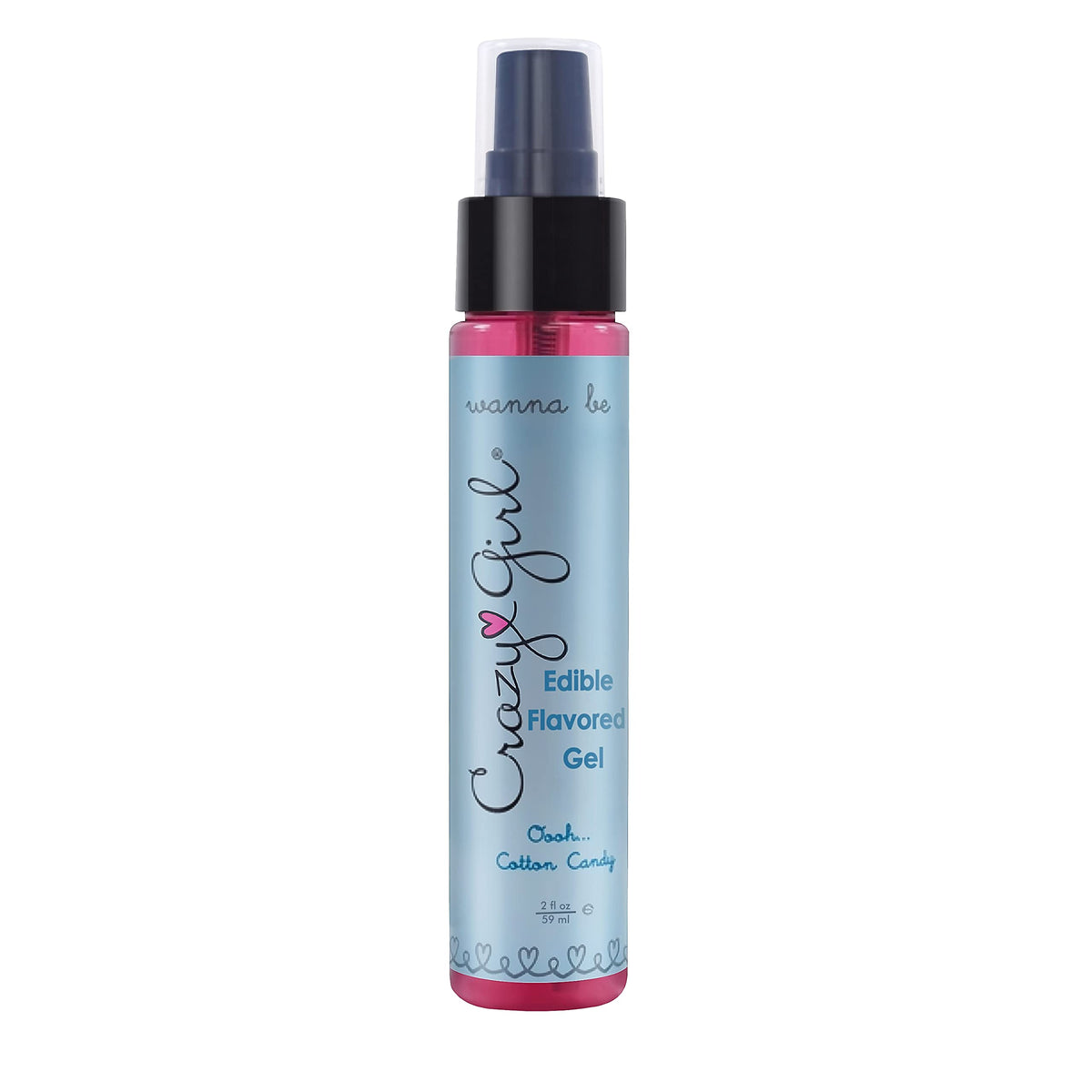 IntiMD Crazy Girl lubricante comestible con sabor algodón de azúcar para juego oral, suave y seguro