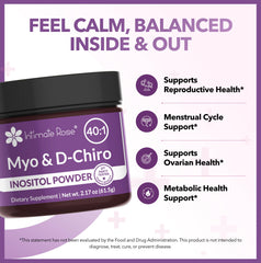 Intimate Rose Inositol powder dissolves easily in liquid for quick daily use.