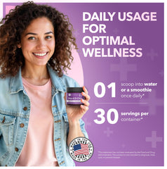 Intimate Rose Inositol powder scoop highlights convenient daily serving for hormone health.
