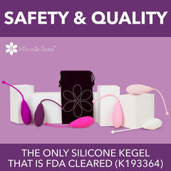 Intimate Rose silicone weights close-up showing comfortable, safe material.