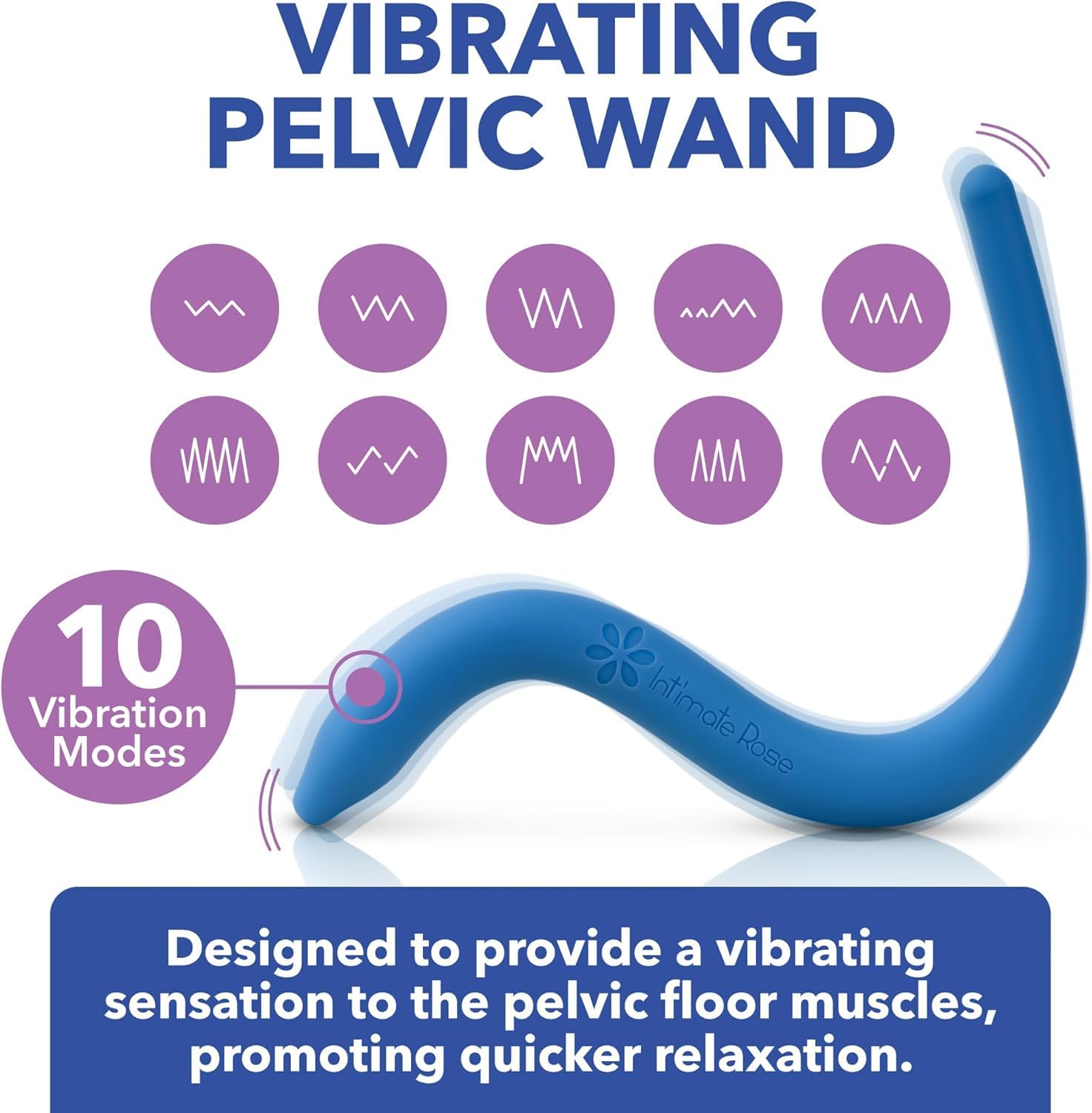 Intimate Rose wand highlighting deep pelvic muscle access during use