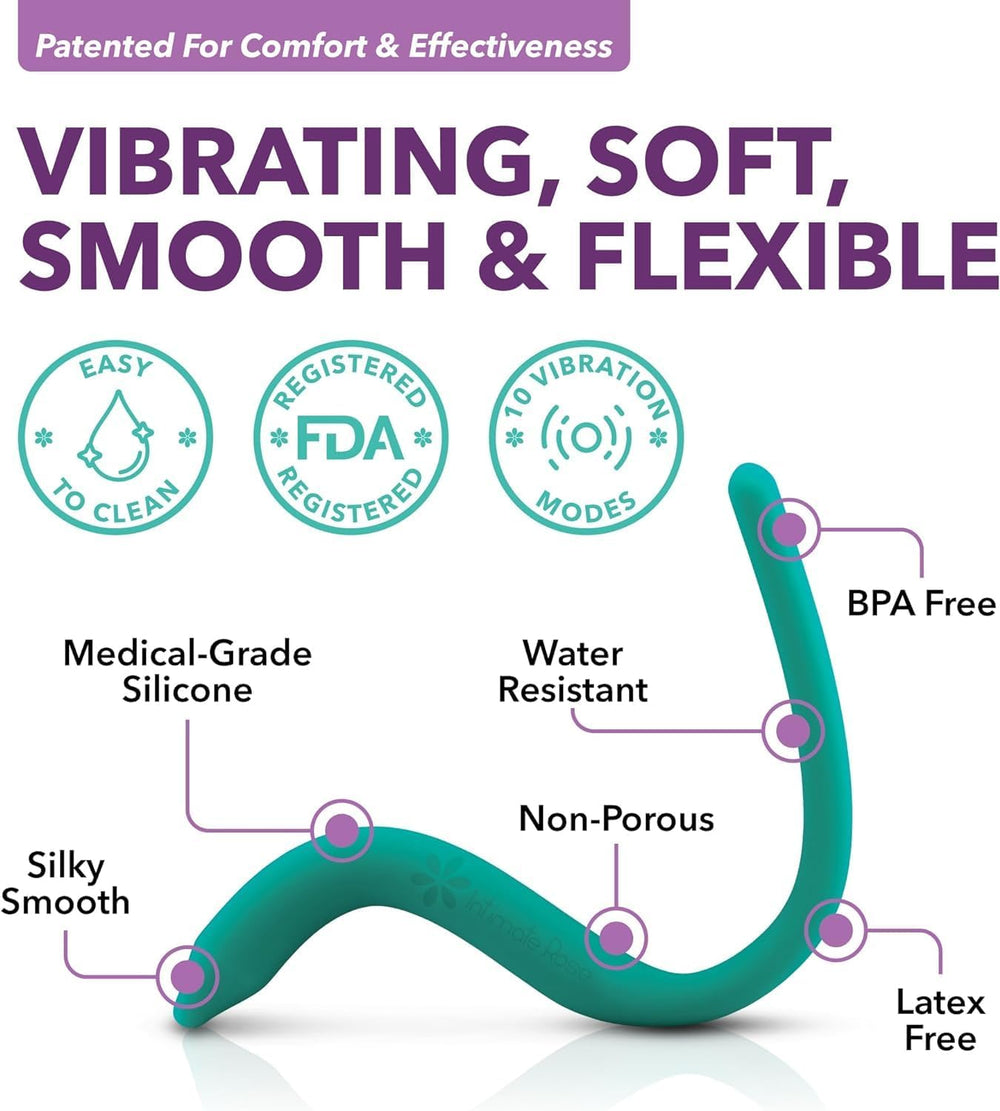 Intimate Rose Vibrating Pelvic Wand BPA-free and latex-free materials for safety.