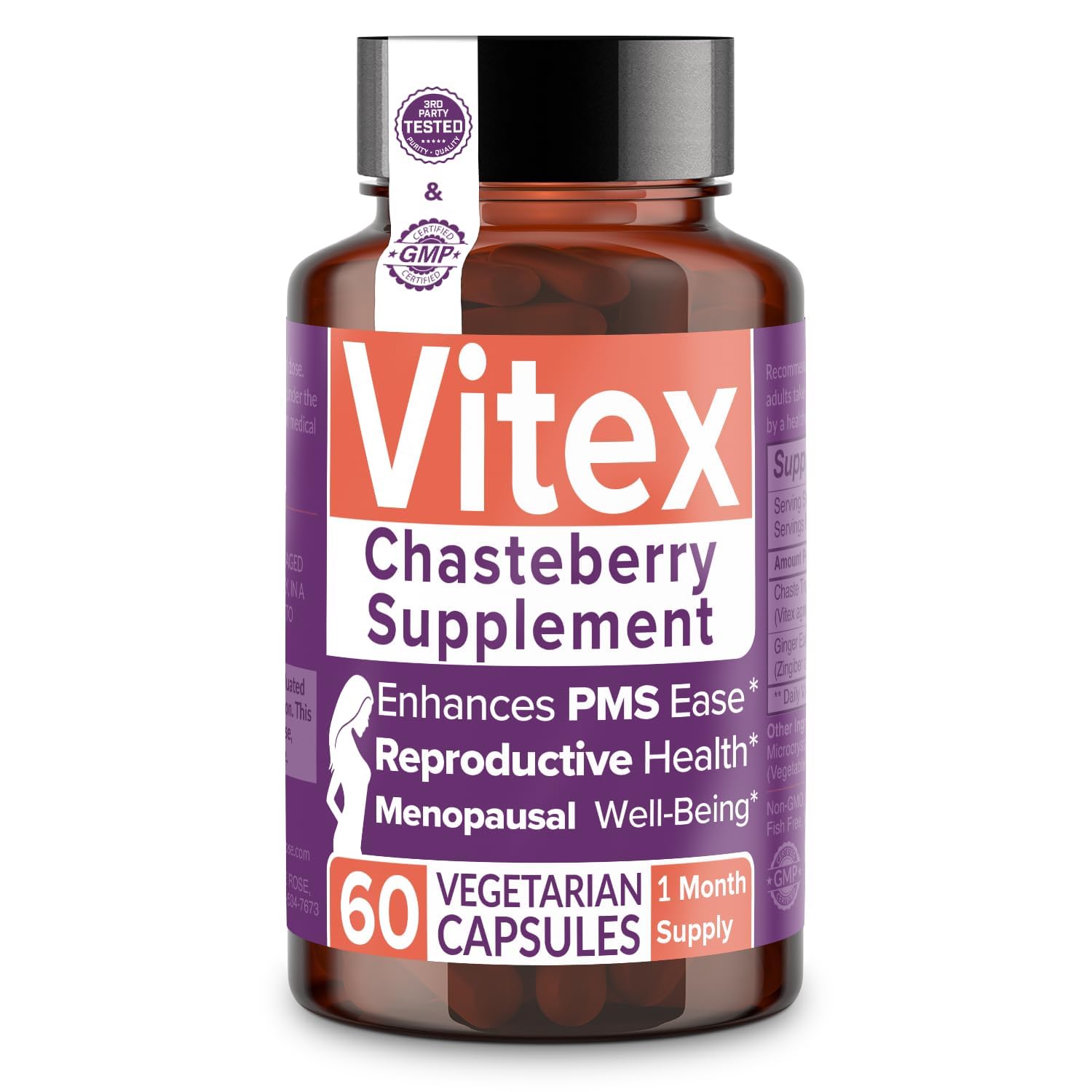 Intimate Rose Vitex bottle 1000 mg for balanced hormones and cycle support.