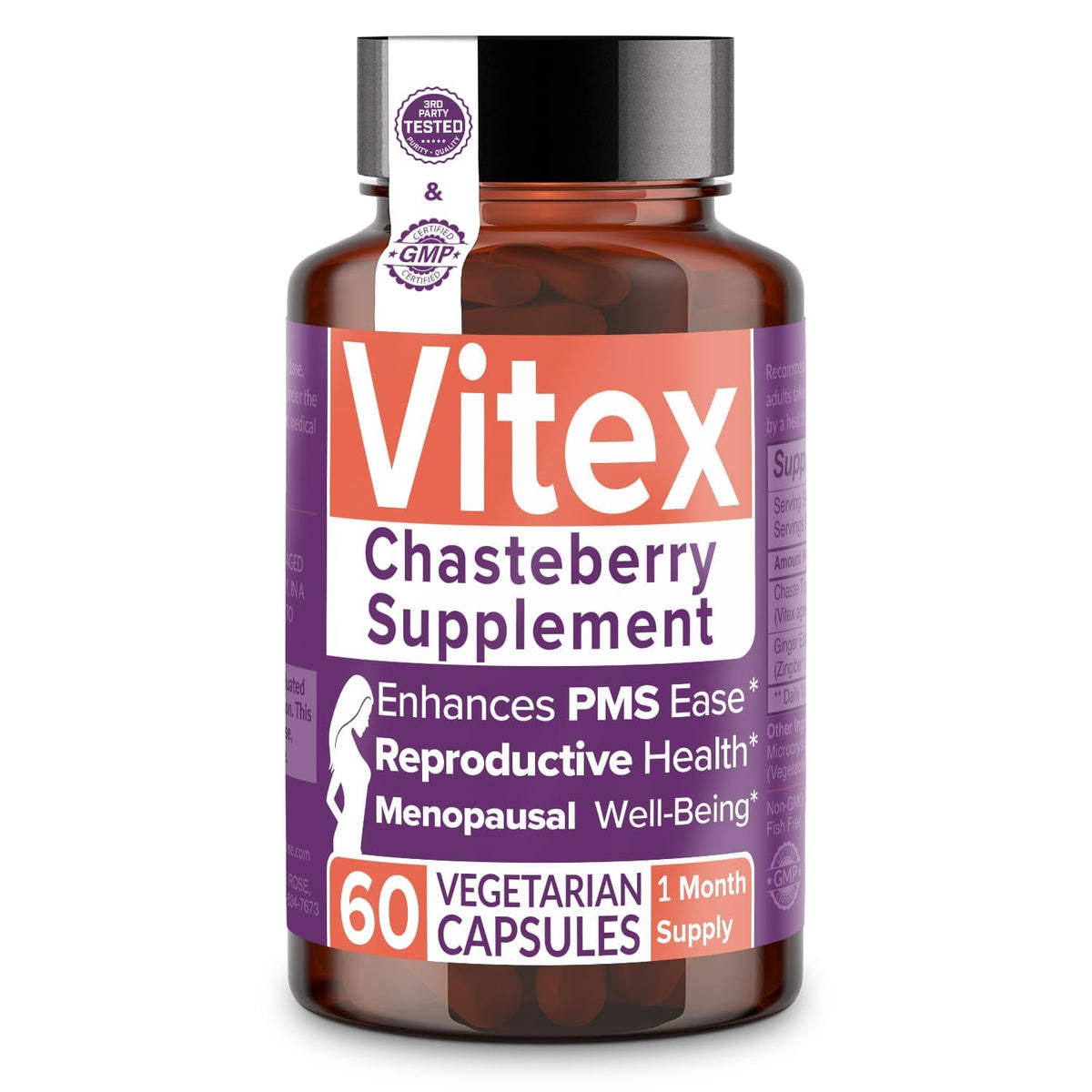 Intimate Rose Vitex bottle 1000 mg for balanced hormones and cycle support.