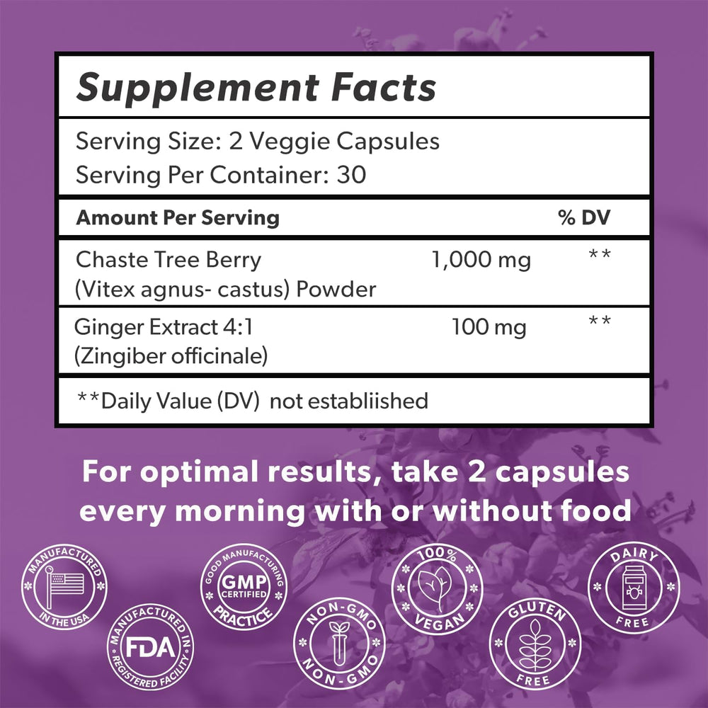 Intimate Rose Vitex capsules on plate; potential cycle regulation support.