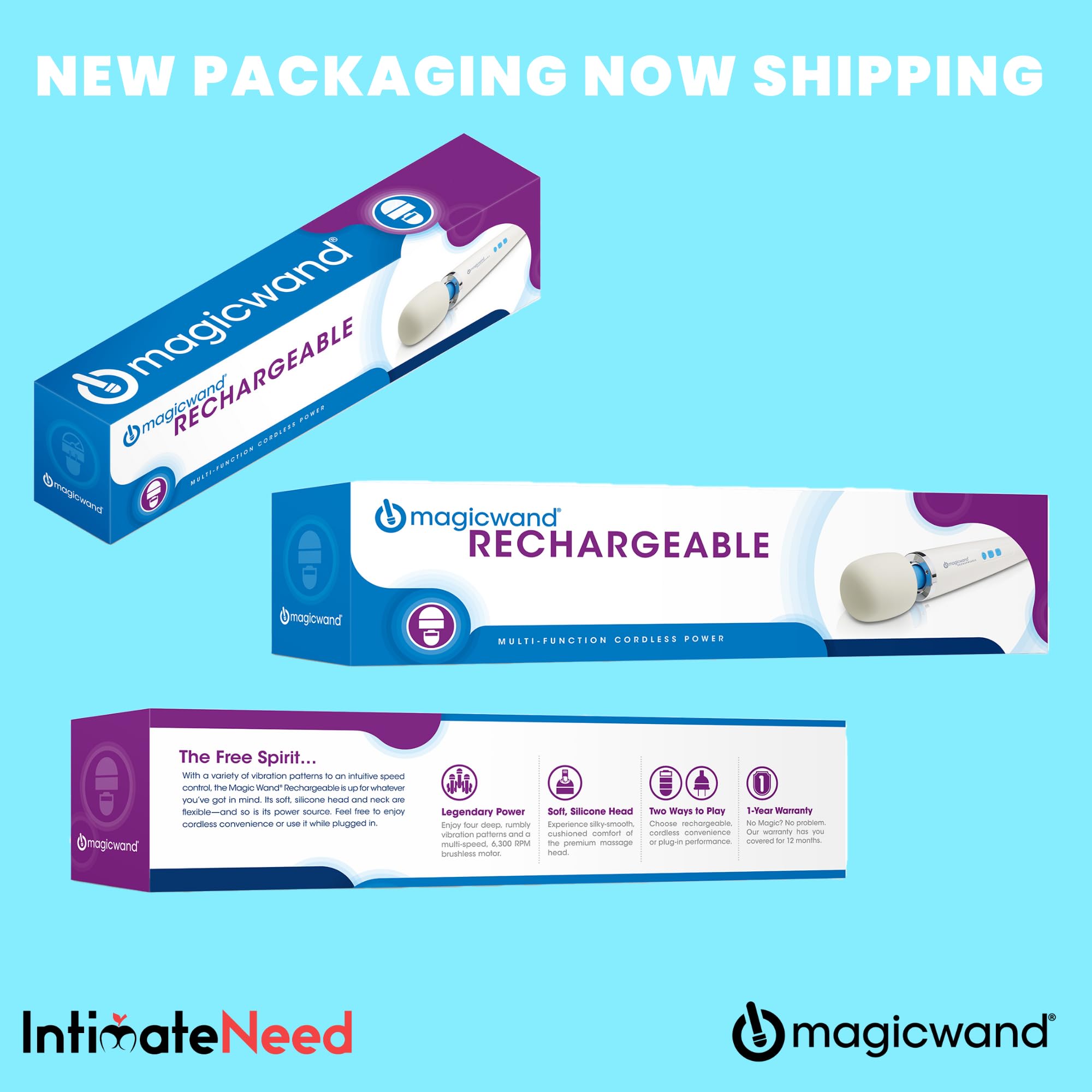IntimateNeed Hitachi Magic Wand attachments image shows compatibility with additional heads.