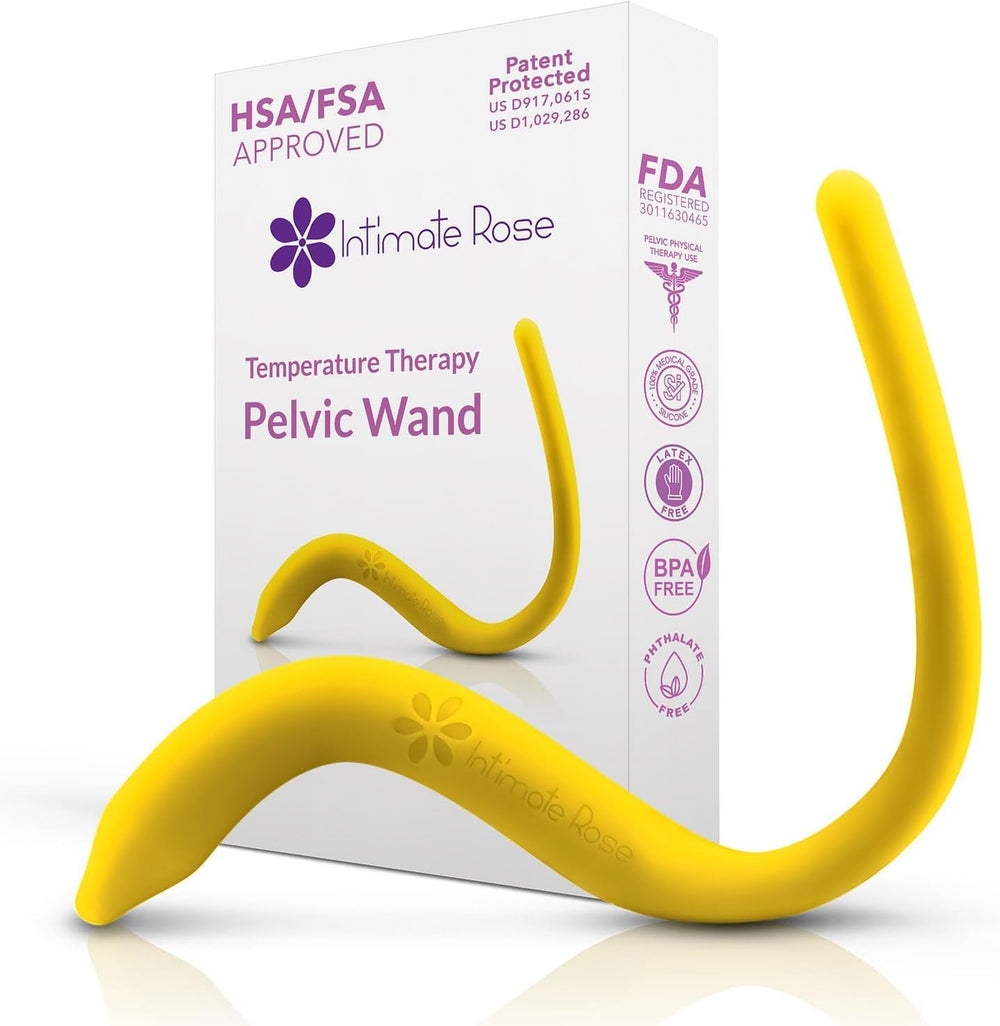 Intimate Rose hot-cold pelvic wand angled silicone for targeted pelvic comfort.