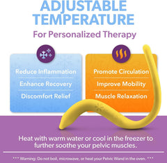 Intimate Rose wand showing warm and cool therapy option for pelvic pain.