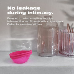 INTIMINA Ziggy Cup 2 flat-fit design close-up showing secure seal