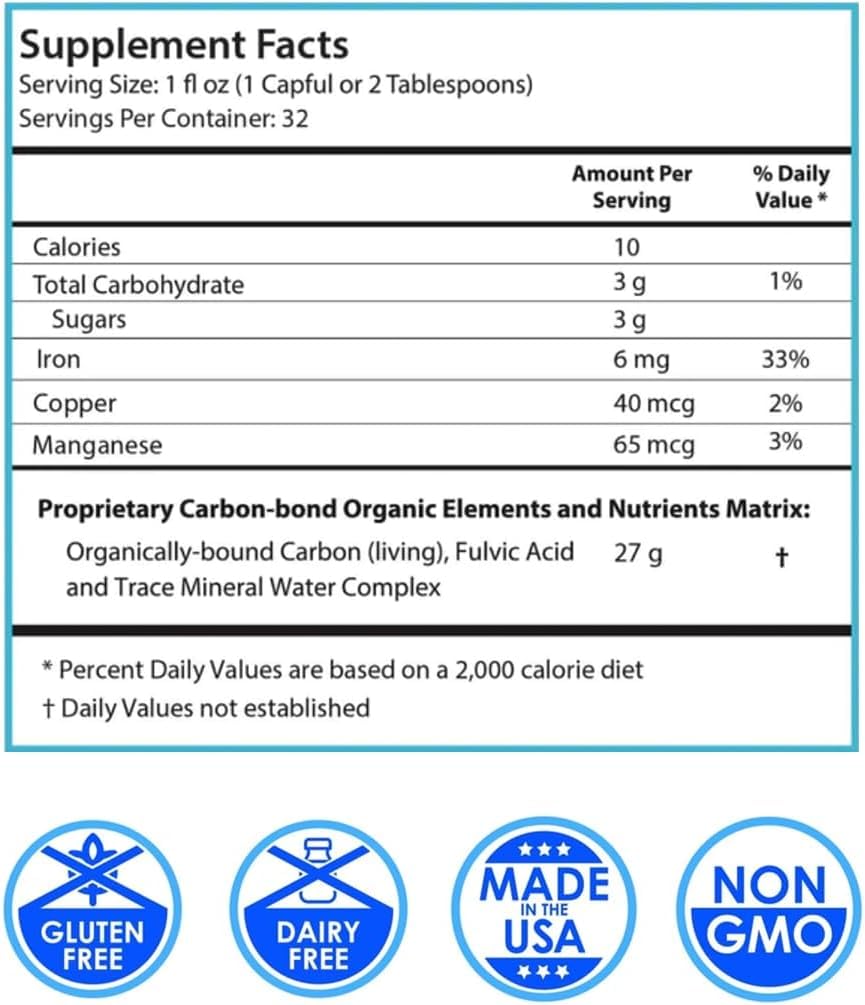 IntraMIN bottle label shows 32 oz size and organic minerals