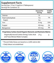 IntraMIN bottle label shows 32 oz size and organic minerals