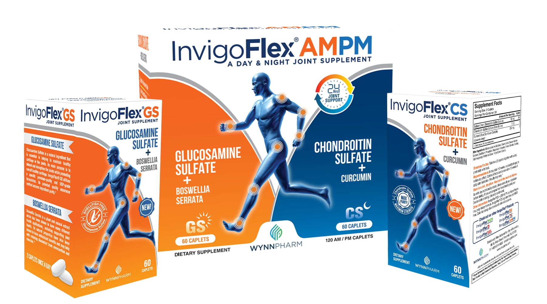 INVIGOFLEX AMPM chondroitin evening capsule supports ongoing joint mobility.