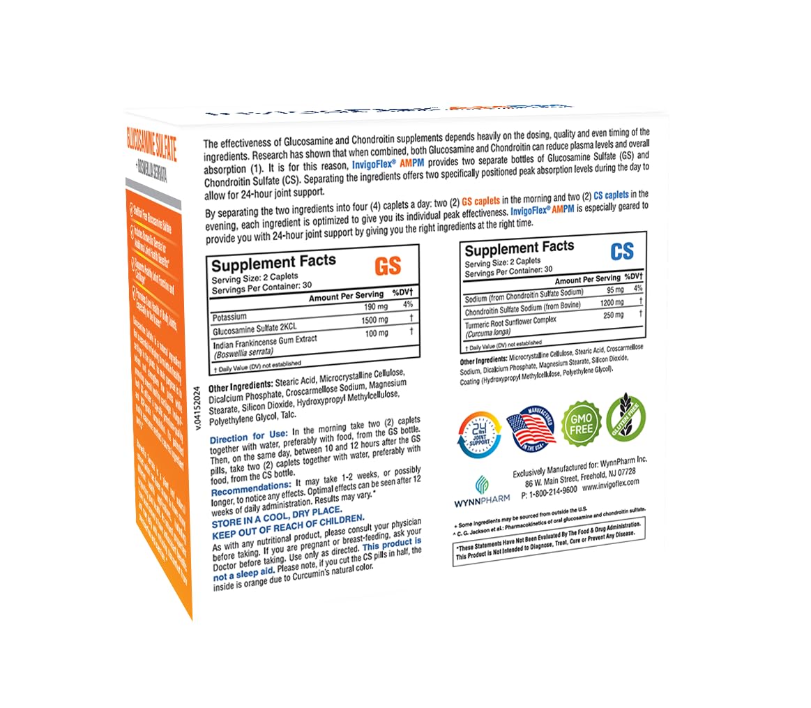INVIGOFLEX AMPM curcumin and boswellia extract for natural joint soothing properties.