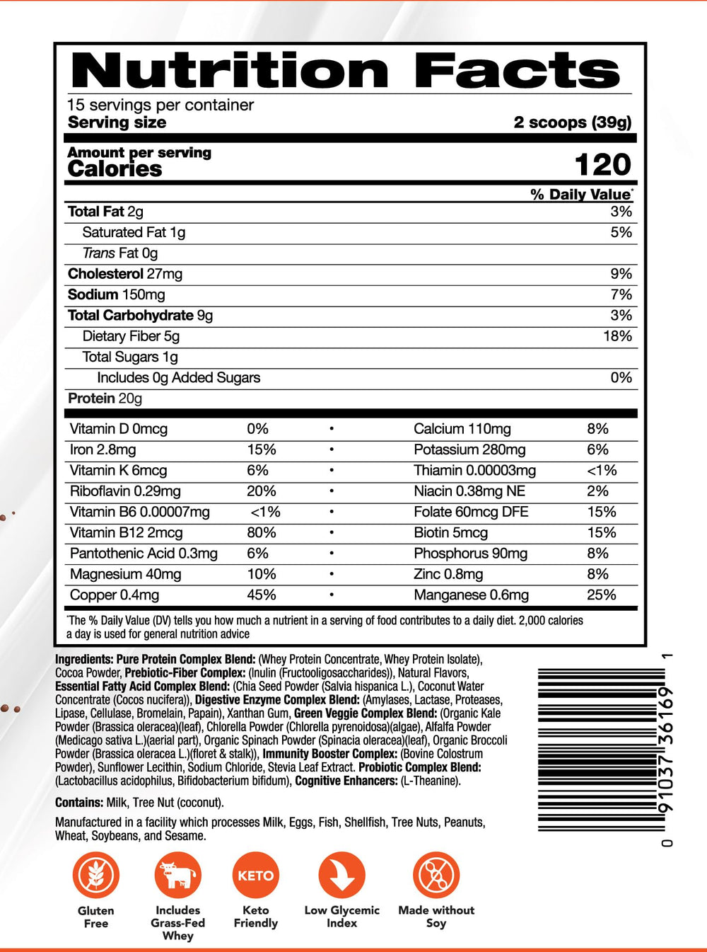 INVIGOR8 Superfood Shake USA facility stamp conveys quality standards.