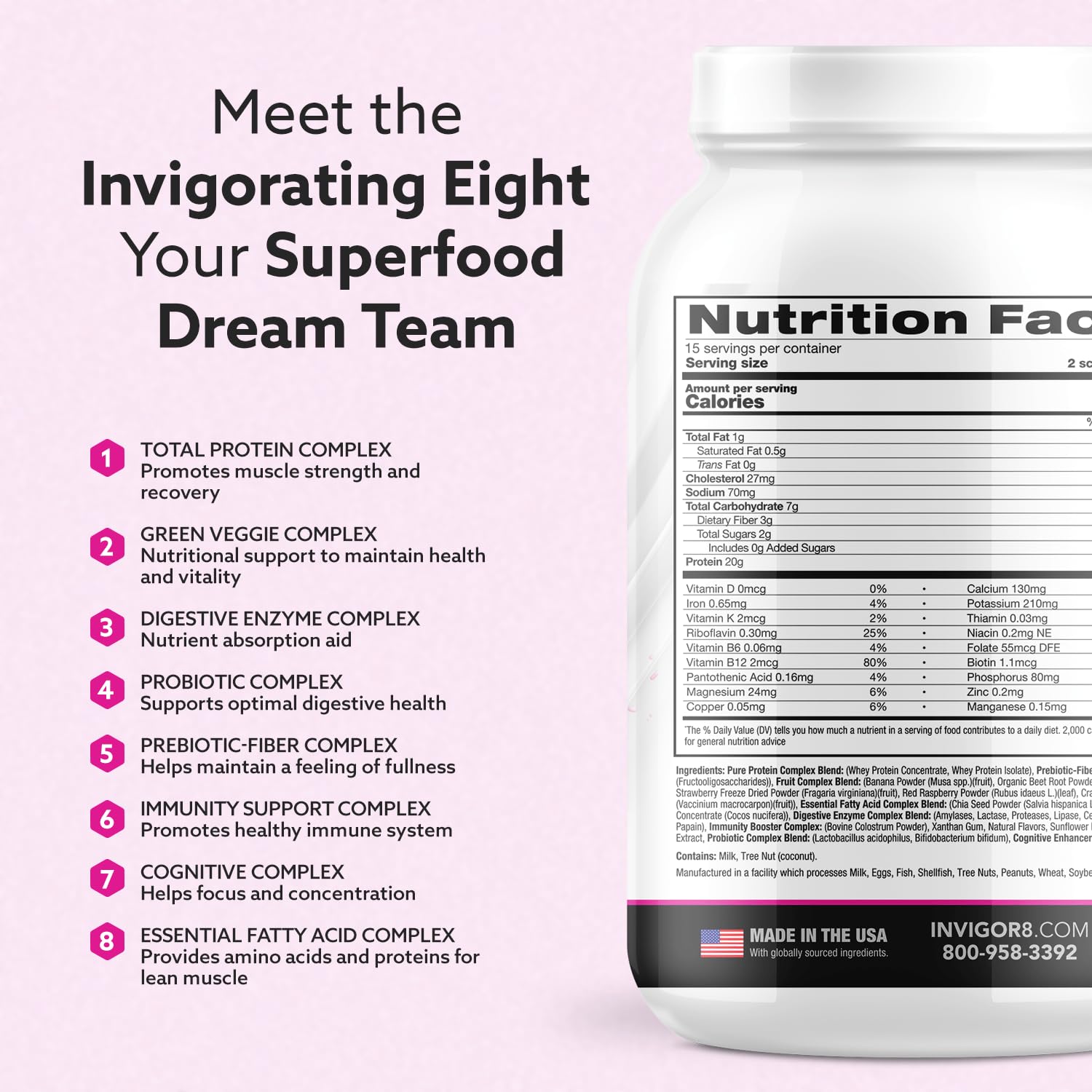 INVIGOR8 whey protein isolate scoop ready for quick protein boost