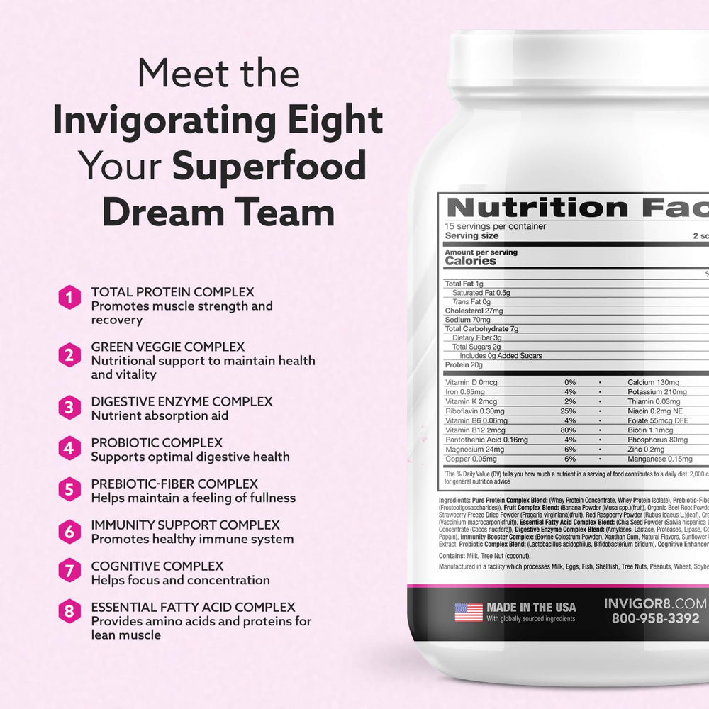 INVIGOR8 whey protein isolate scoop ready for quick protein boost