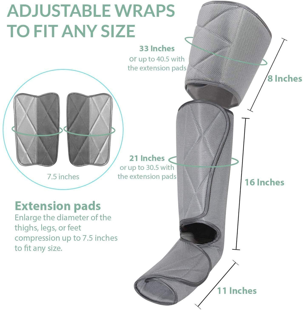 InvoSpa leg massager thigh wrap offers full leg coverage for soothing compression.