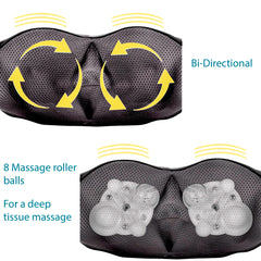 InvoSpa Shiatsu Massager with 8 roller balls for deep tissue massage.