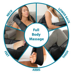 InvoSpa Shiatsu Massager offers adjustable intensity for personalized pressure.