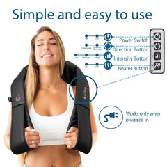 InvoSpa Shiatsu Massager with Heat used on the back for deep kneading.