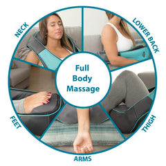 InvoSpa massager rear view demonstrating heat function.