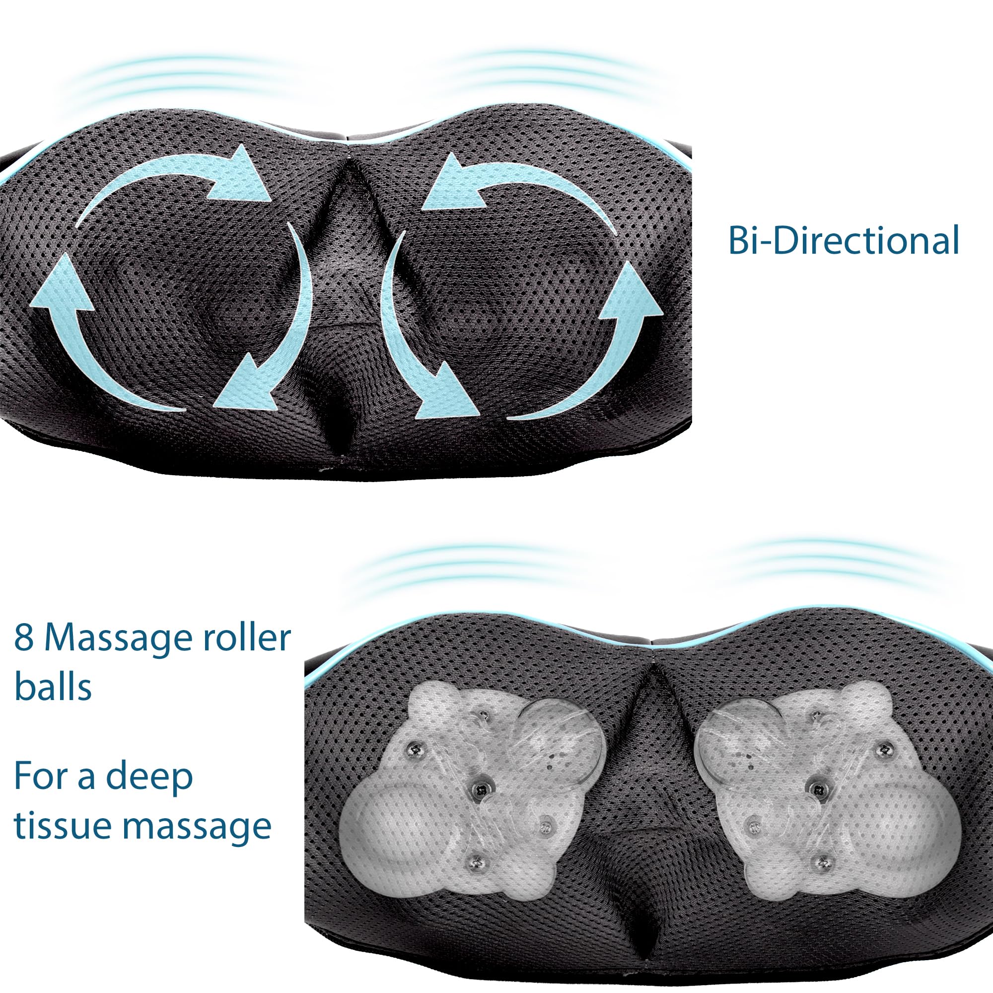 InvoSpa massager side view highlighting adjustable intensity.