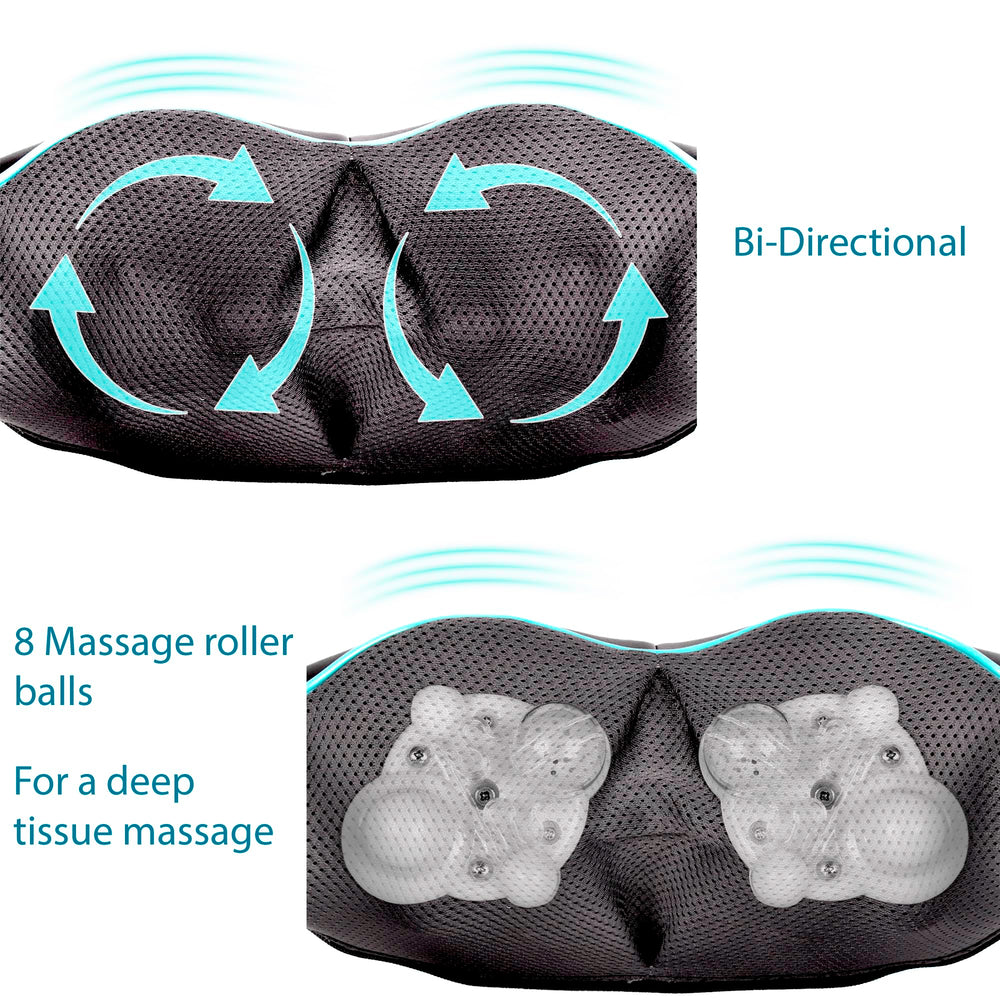 InvoSpa massager side view highlighting adjustable intensity.