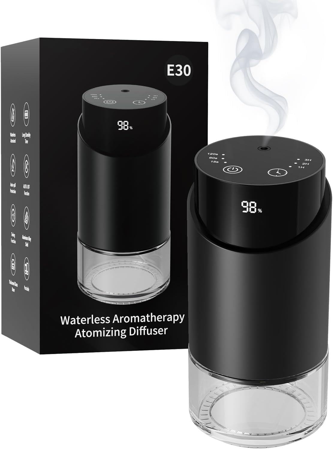INXDOLHOM waterless diffuser runs on a 2000mAh battery for extended use.