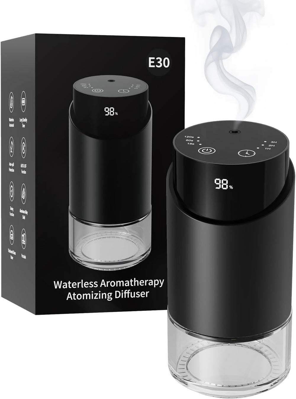 INXDOLHOM waterless diffuser runs on a 2000mAh battery for extended use.