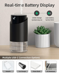 INXDOLHOM car-friendly diffuser design fits standard cup holders for travel.