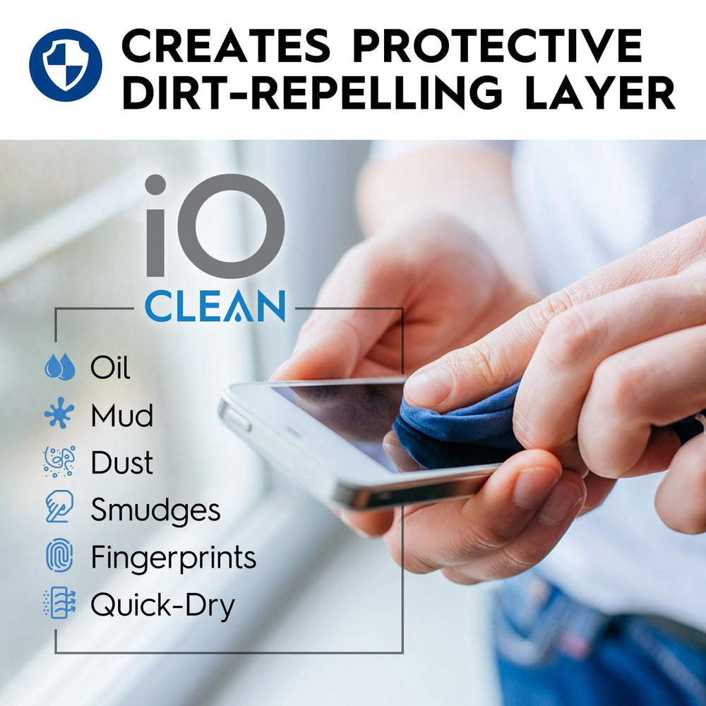 iO CLEAN laptop monitor wipe delivering crisp, streak-free results