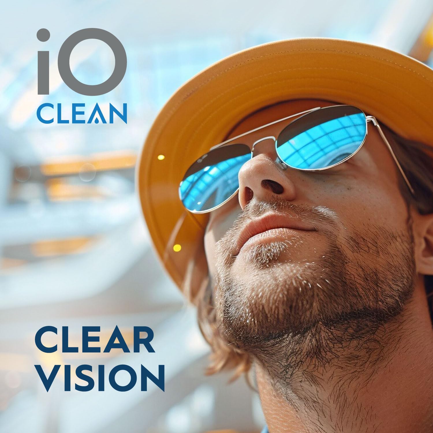 iO CLEAN two microfiber cloths ready for lint-free polishing