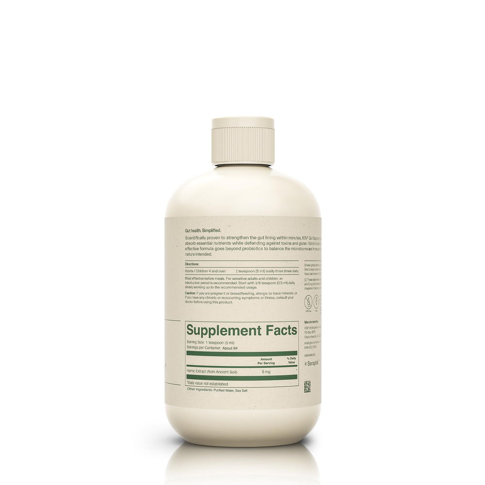 ION* Gut Support liquid drops enable simple dosing for gut wellness.