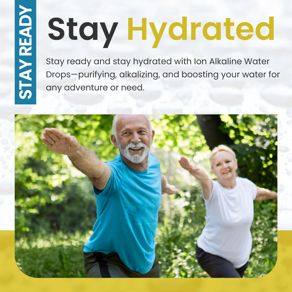 Ion Water Drops purifying action with stabilized oxygen molecules for better hydration.