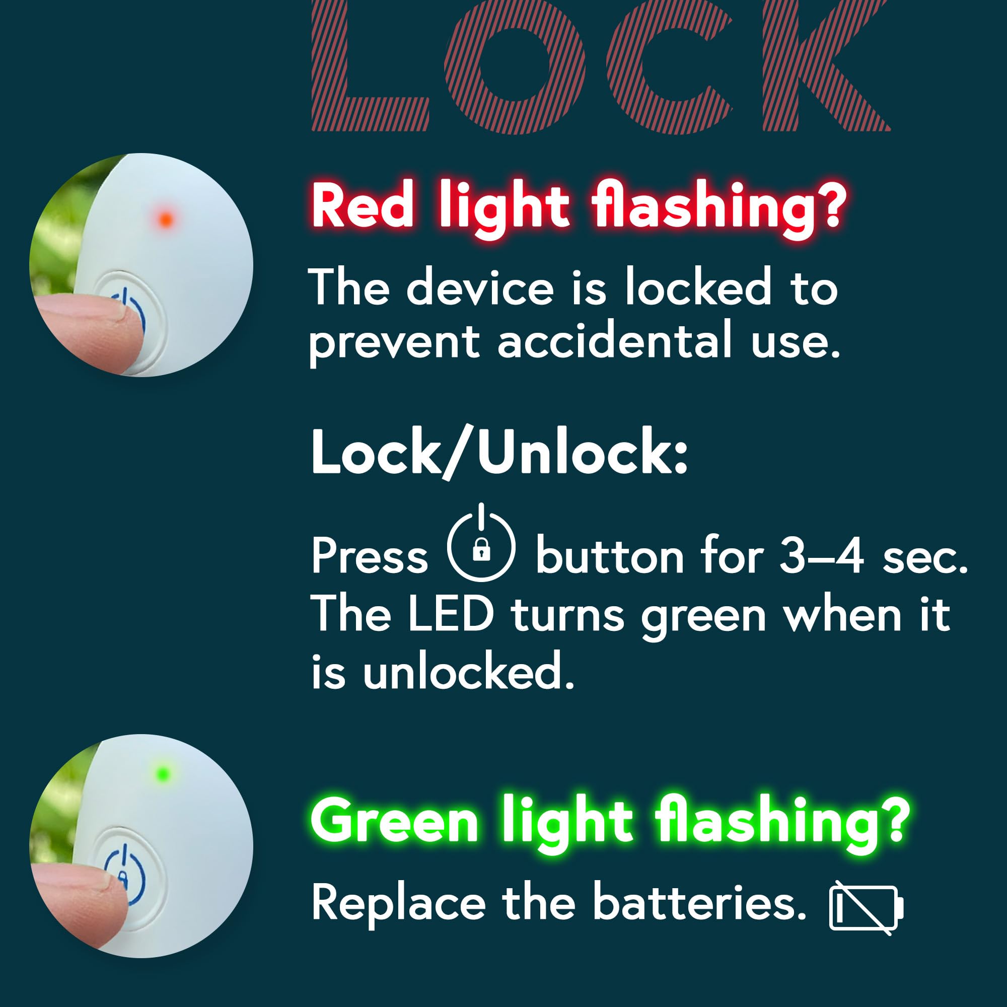 iProven Bug Bite Heat Device dual-mode switch enables gentle or normal heat
