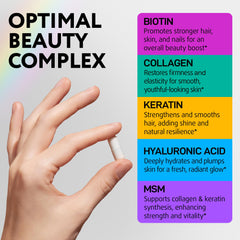 IQ BIOLOGY Biotin hair growth capsules close-up for thicker hair.