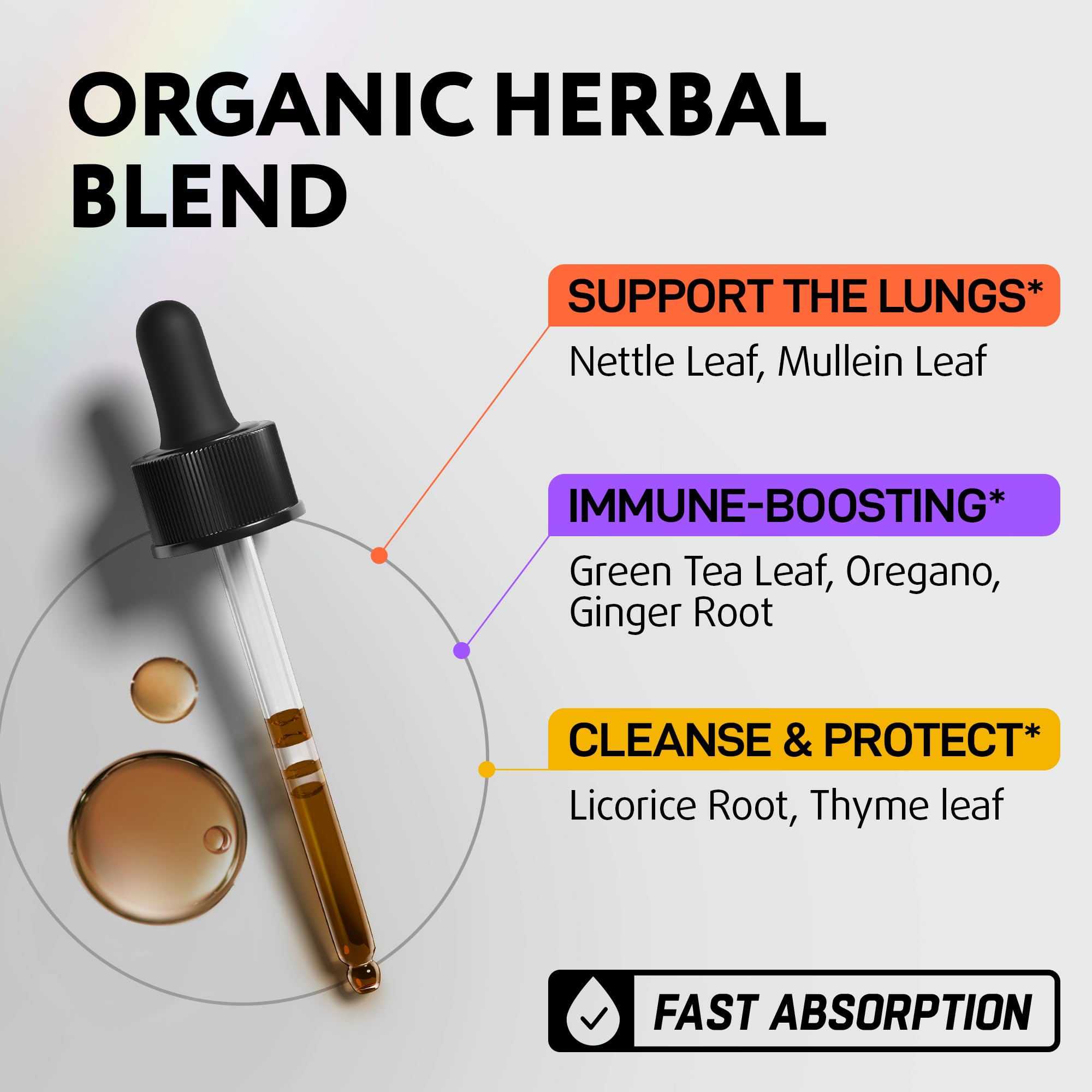 IQ Biology Mullein Drops with licorice ingredient for soothing support
