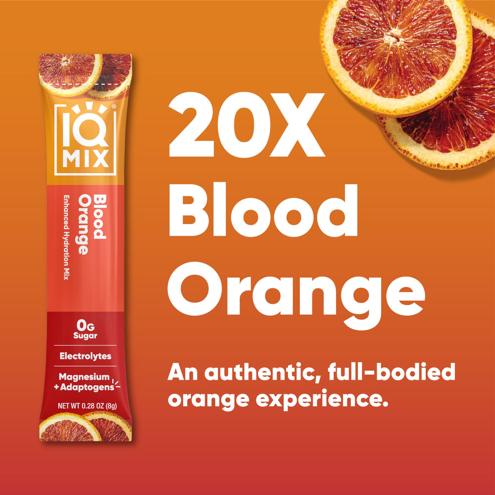 IQMIX Blueberry Pomegranate packet supports quick rehydration and daily energy.